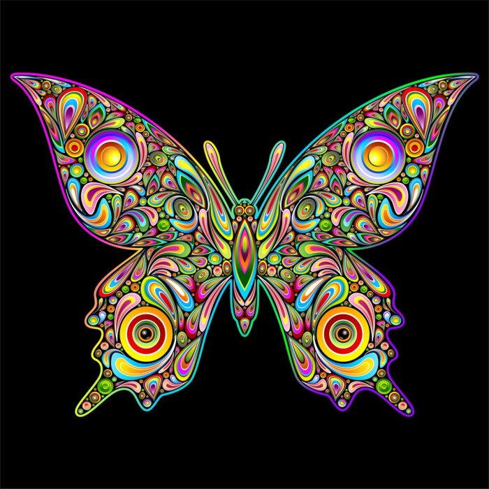 Fototapete Psychedelischer Schmetterling