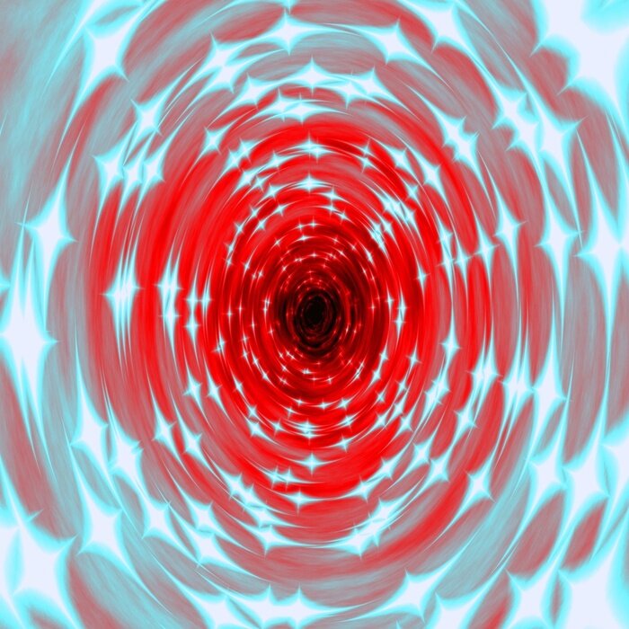 Fototapete Psychedelischer Tunnel 3D