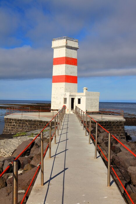 Fototapete Quadratischer bunter Leuchtturm