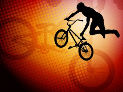 Radfahrer und Leistungsfahrrad