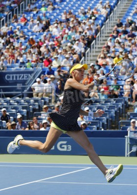 Fototapete Radwańska Spielen vor Publikum