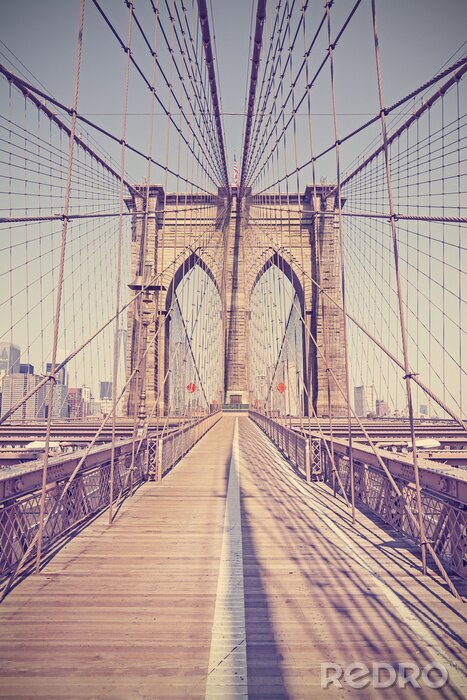 Fototapete Räumliche Ansicht der NYC Bridge
