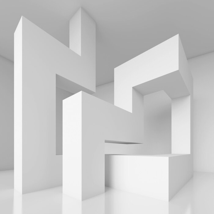 Fototapete Räumliche Körper 3D