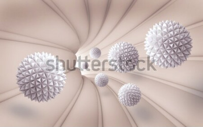 Fototapete Räumliche Kristallkugeln