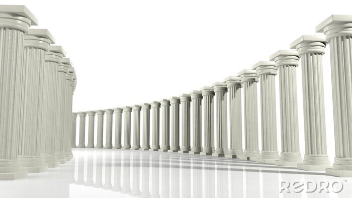 Fototapete Räumliche Marmorsäulen