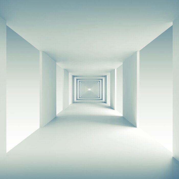 Fototapete Räumliche minimalistische Architektur