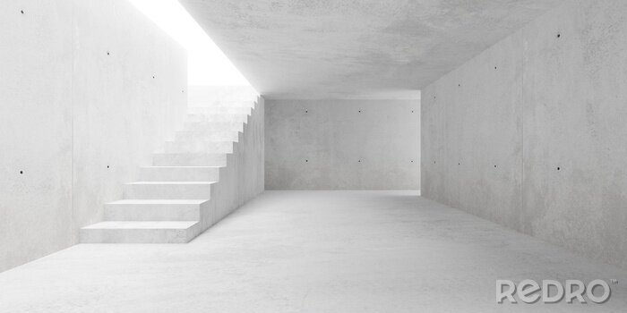 Fototapete Räumliche Treppe aus Beton