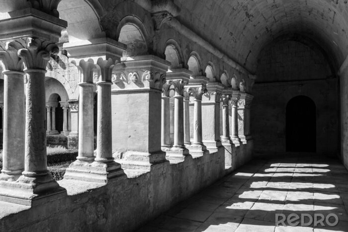 Fototapete Räumliche Wände des Klosters