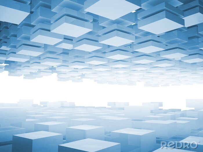 Fototapete Räumliche Würfel 3D