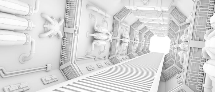 Fototapete Räumlicher Futurismus