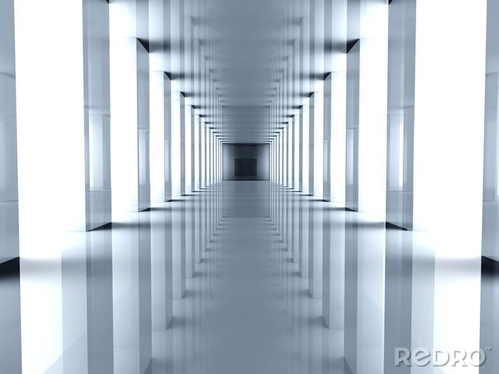 Fototapete Räumlicher Gang Korridor