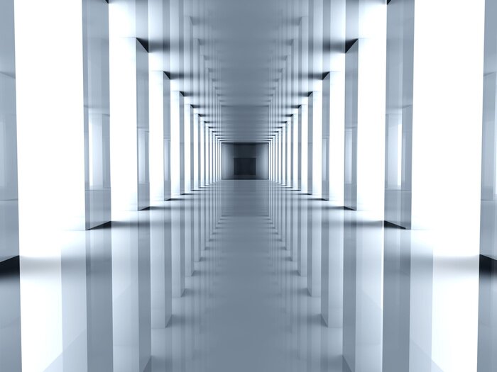 Fototapete Räumlicher Gang Korridor