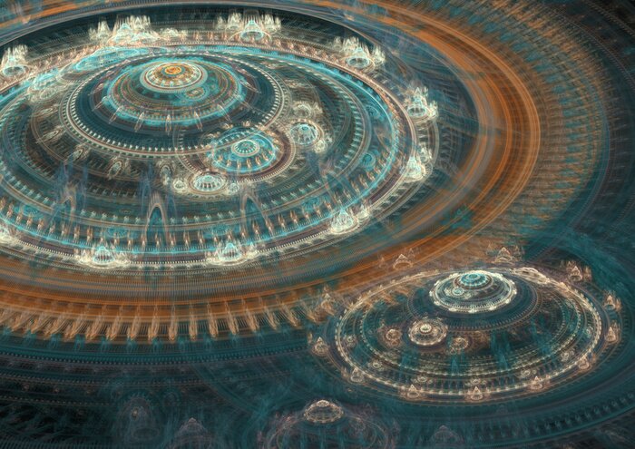 Fototapete Räumlicher Steampunk