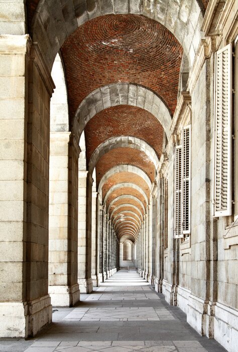 Fototapete Räumliches Bogengewölbe