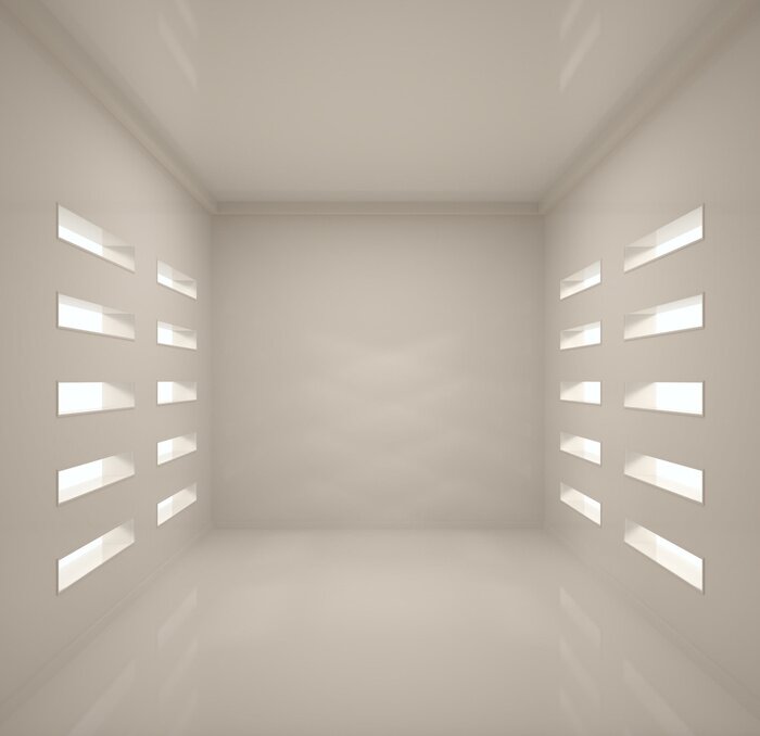 Fototapete Räumliches Innere des Würfels