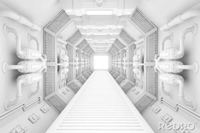 Fototapete Räumliches Weltraumschiff