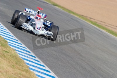 Fototapete Rasender Bolid auf der Rennstrecke Formel 1