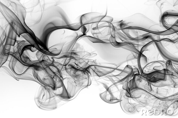 Fototapete Raucheffekt auf weißem Hintergrund