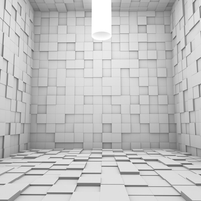 Fototapete Raum mit 3D Muster