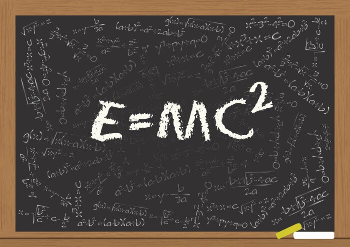 Fototapete Regel auf der Schultafel geschrieben