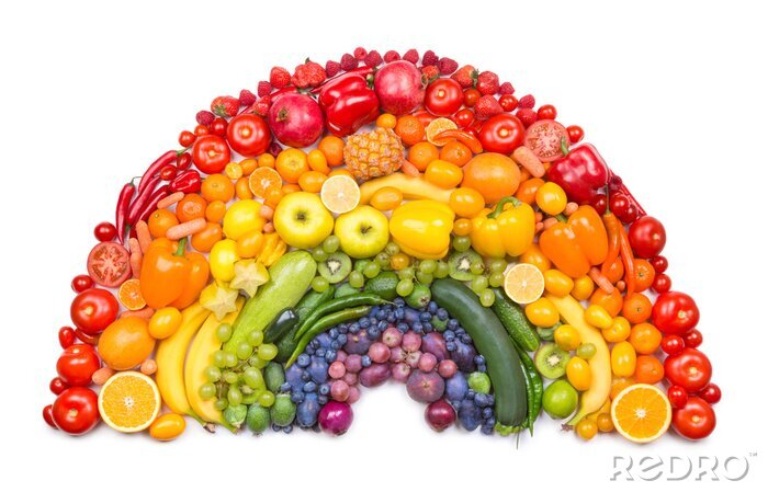 Fototapete Regenbogen aus Gemüse