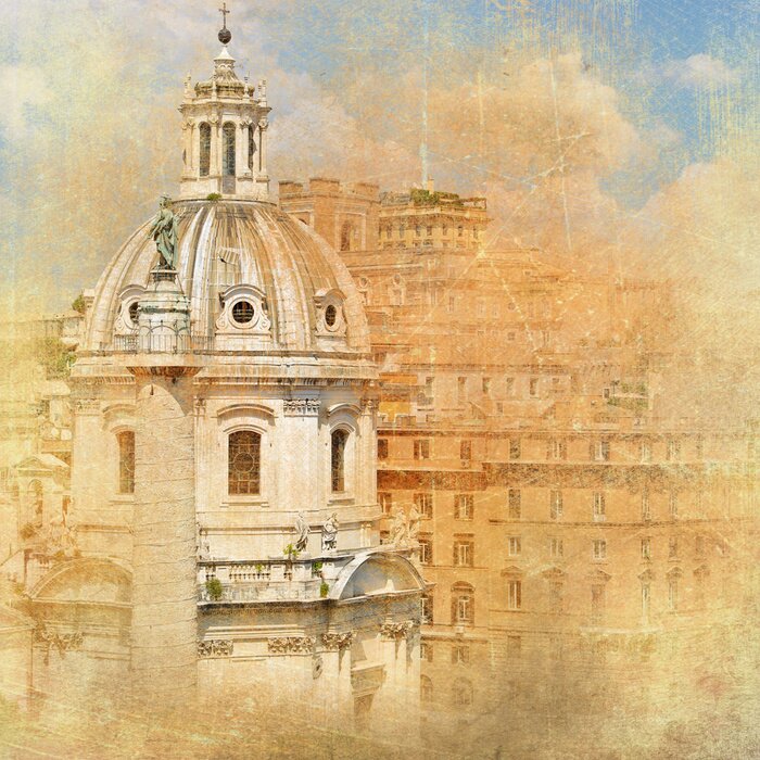 Fototapete Retro Architektur von Rom