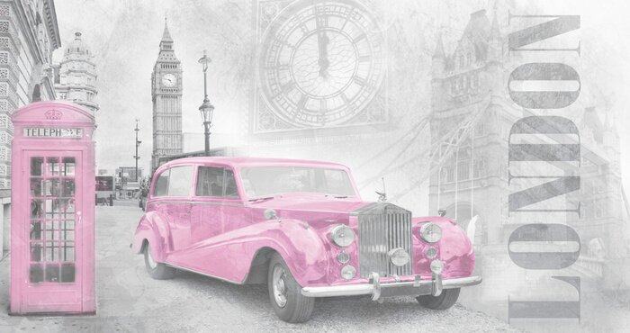 Fototapete Retro Auto in London