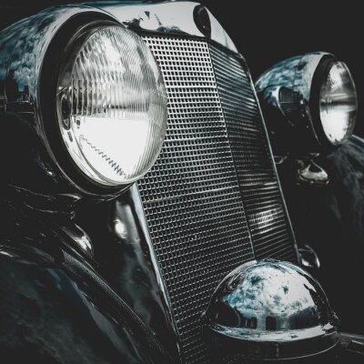 Fototapete Retro Auto mit Weinlese-Effekt
