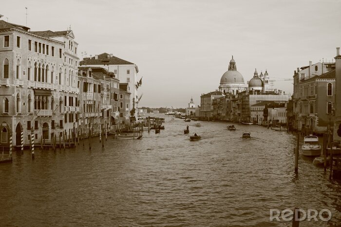 Fototapete Retro Blick auf Grand Canal