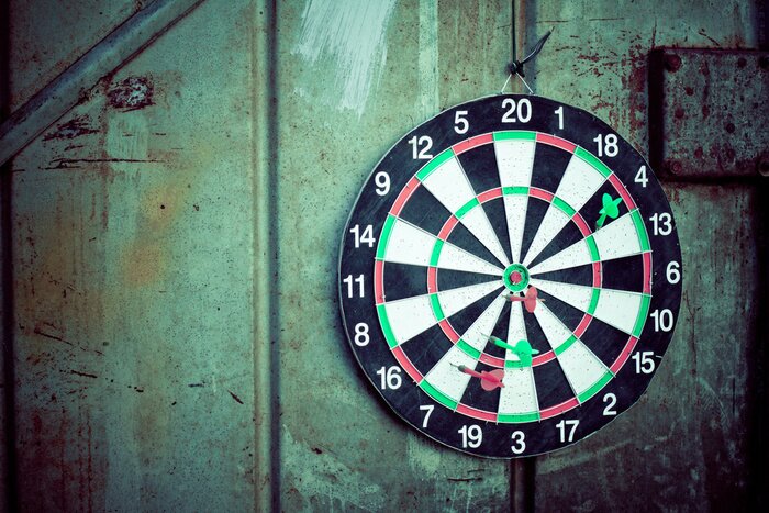 Fototapete Retro-Brett zum Dart