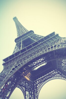 Fototapete Retro Eiffelturm 3D