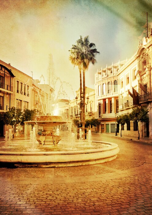 Fototapete Retro Foto von Spanien