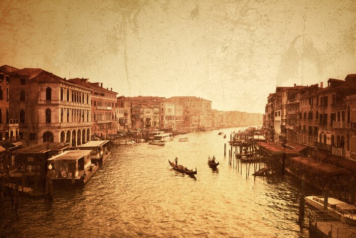 Fototapete Retro-fotografie von venedig
