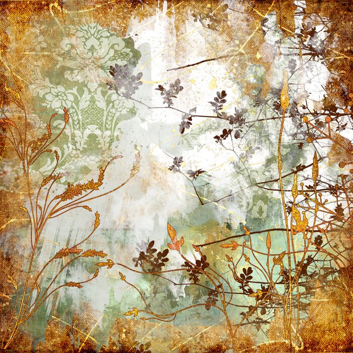 Fototapete Retro-Herbstlandschaft