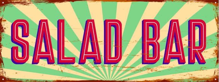 Fototapete Retro-Inschrift auf farbigem Hintergrund