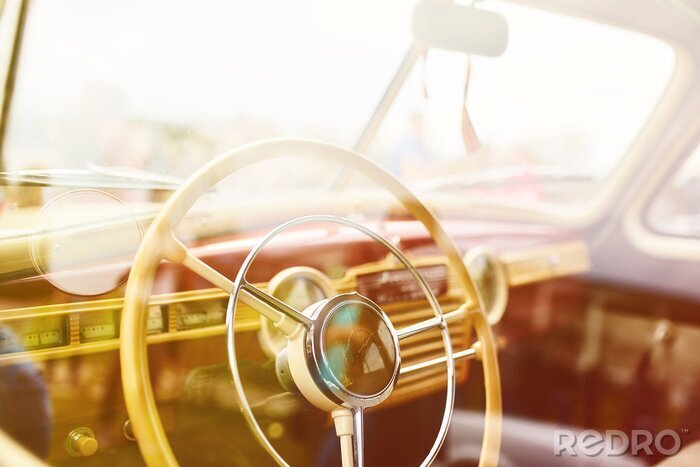 Fototapete Retro-Lenkrad