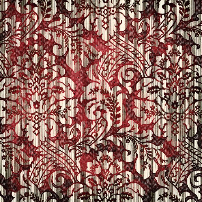 Fototapete Retro-Muster in Rottönen