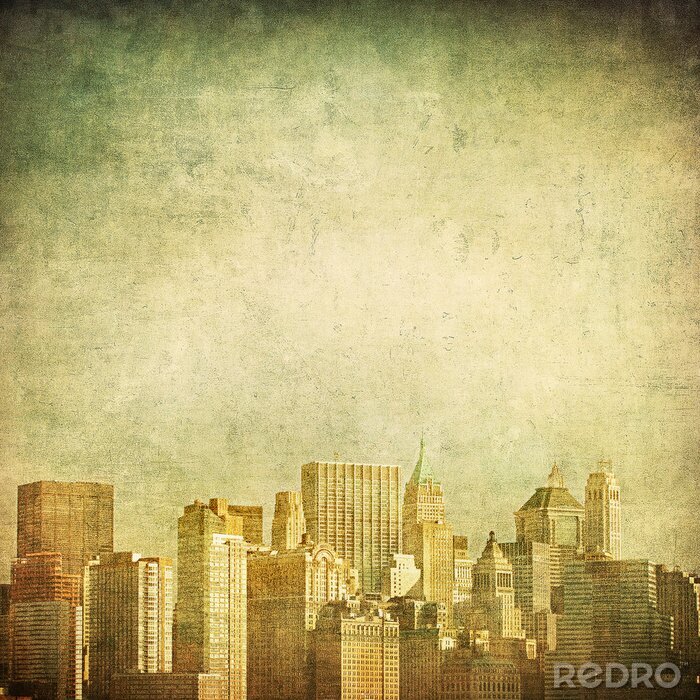 Fototapete Retro-Panorama NY