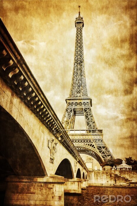 Fototapete Retro Pariser Architektur