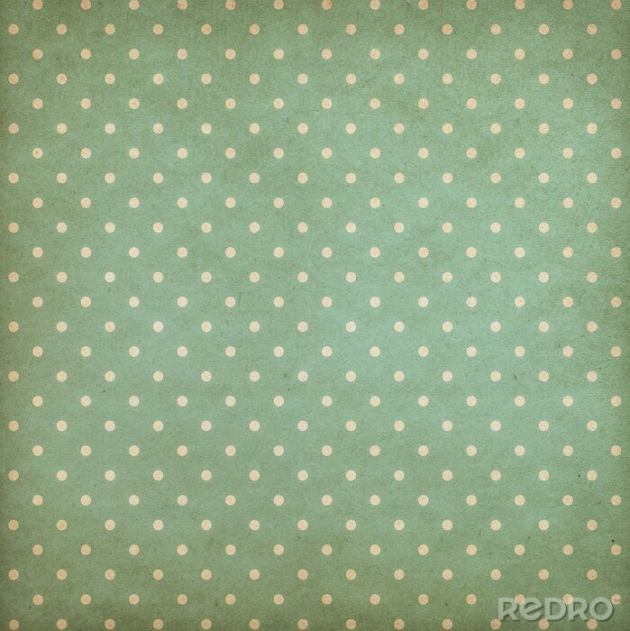 Fototapete Retro Polka Dot Blau oder Cyan Muster auf alten Tapeten