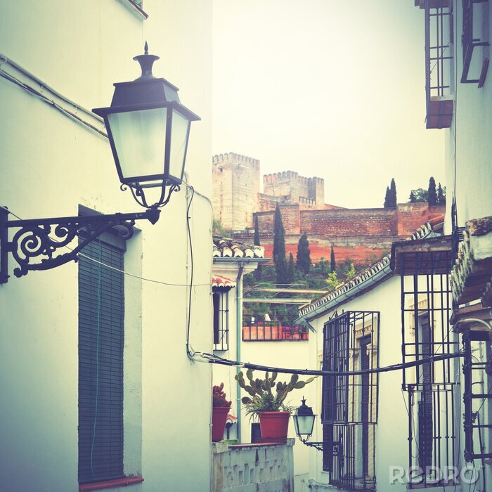 Fototapete Retro-Straße in Granada
