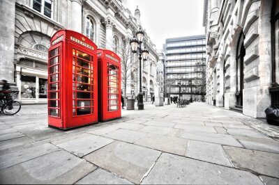 Fototapete Retro-Telefonzellen in London