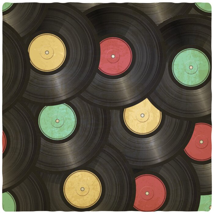 Fototapete Retro-Vinylplatten