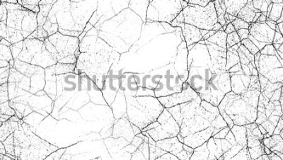 Fototapete Rissige Oberfläche in Schwarz-Weiß