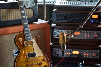 Fototapete Rock und musikalische Ausrüstung