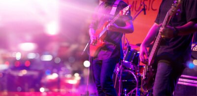 Fototapete Rockgitarrist mit roter Gitarre