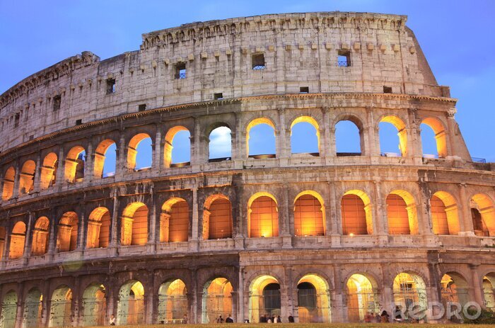 Fototapete Römisches Kolosseum bei Nacht