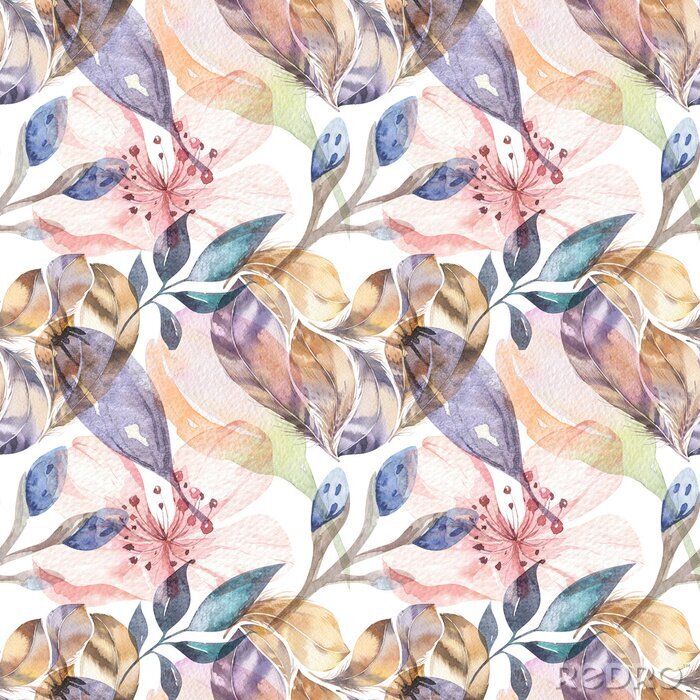 Fototapete Romantische Boho-Pflanzen