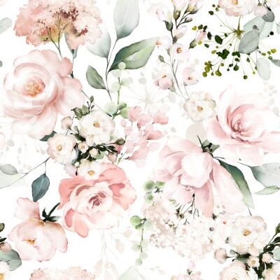 Tapete Romantische Pastellrosen