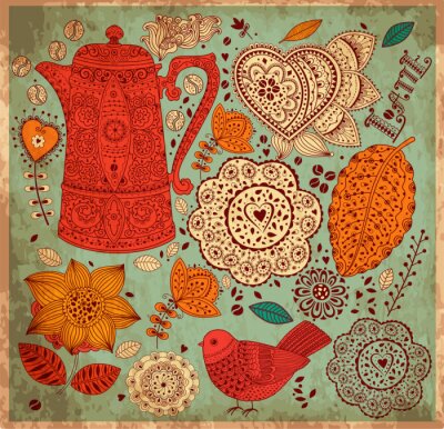 Romantisches Küchenmuster